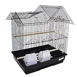 YML 16-Inch by 12-Inch Villa Top Bird Cage, White