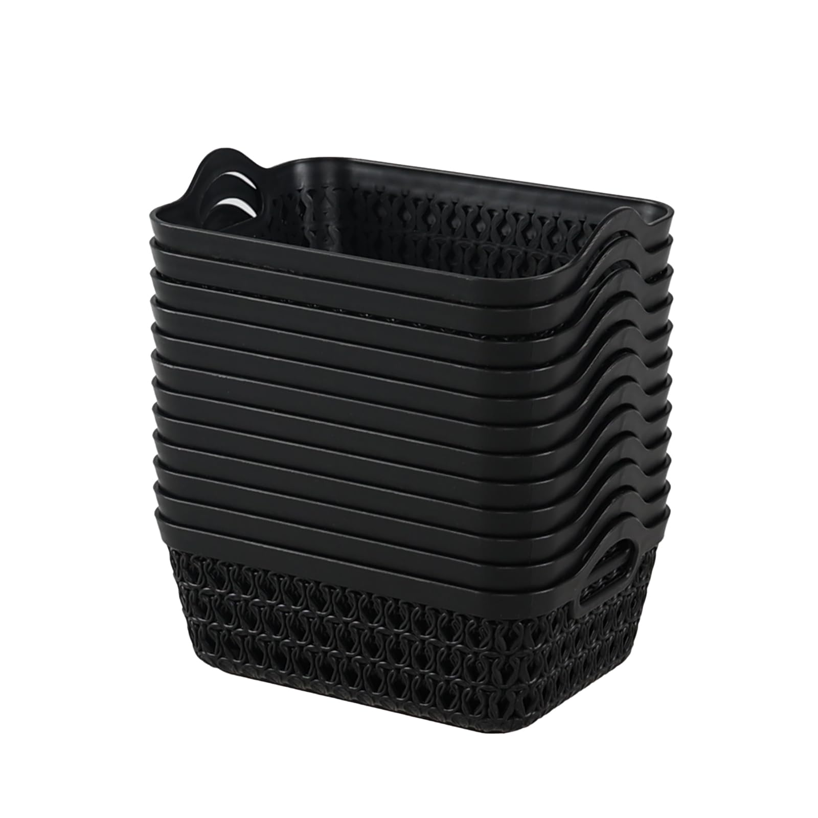 Julyeen 12 Packs Plastic Small Storage Basket Tray, Mini Baskets, 20 cm x 14.5 cm x 8.5 cm