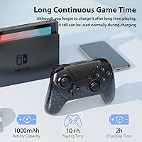 Vista 2 de YCCTEAM Controlador de interruptor controlador inalámbrico Switch Pro para SwitchSwitch LiteSwitch OLED Switch Remote Gamepad Joystick con NFC doble