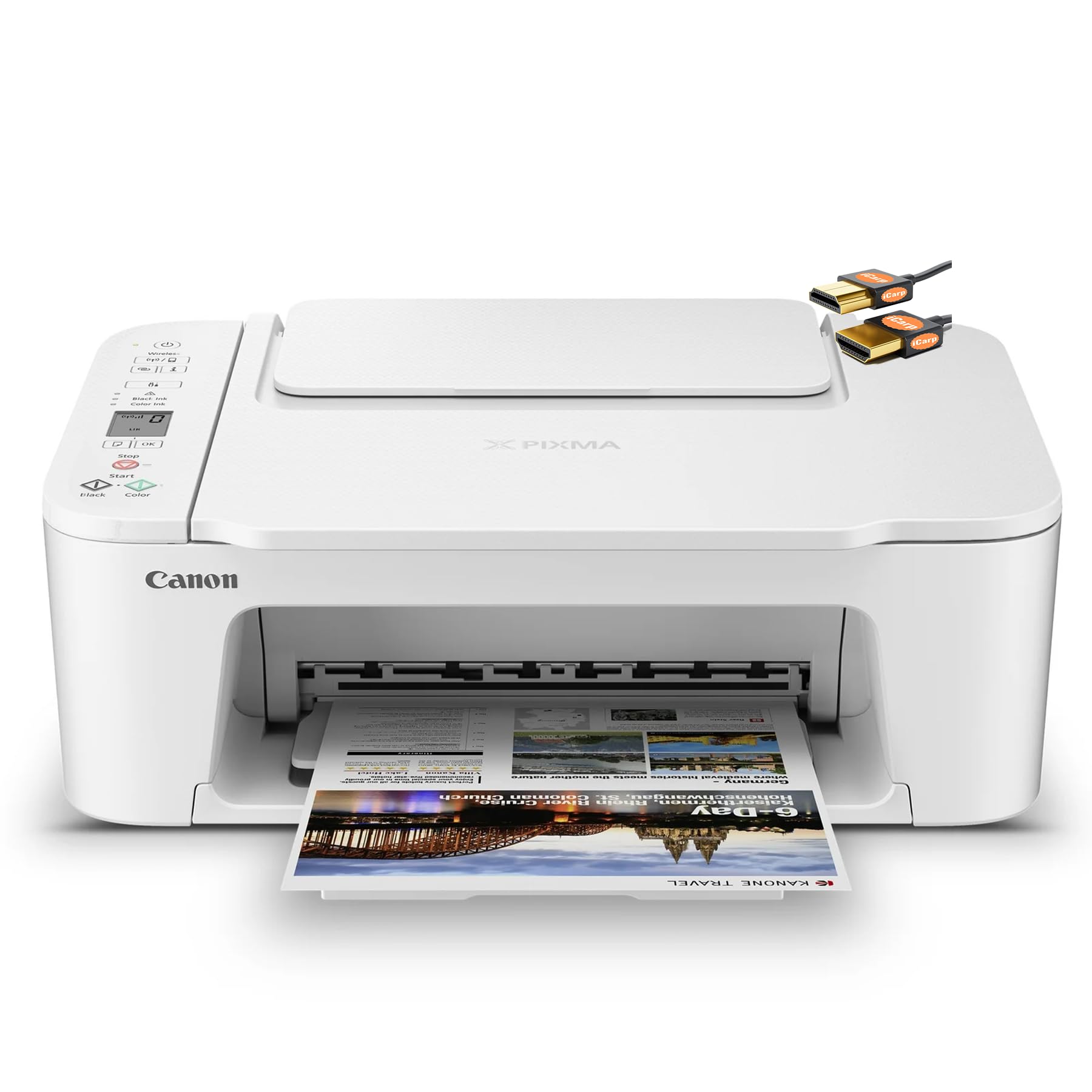Canon PIXMA TS37 22 Wireless Color Inkjet All-in-One Printer - Print Copy Scan - Mobile Printing - Print Up to 7.7 ipm - Up to 60 Sheets Capacity - 1.5