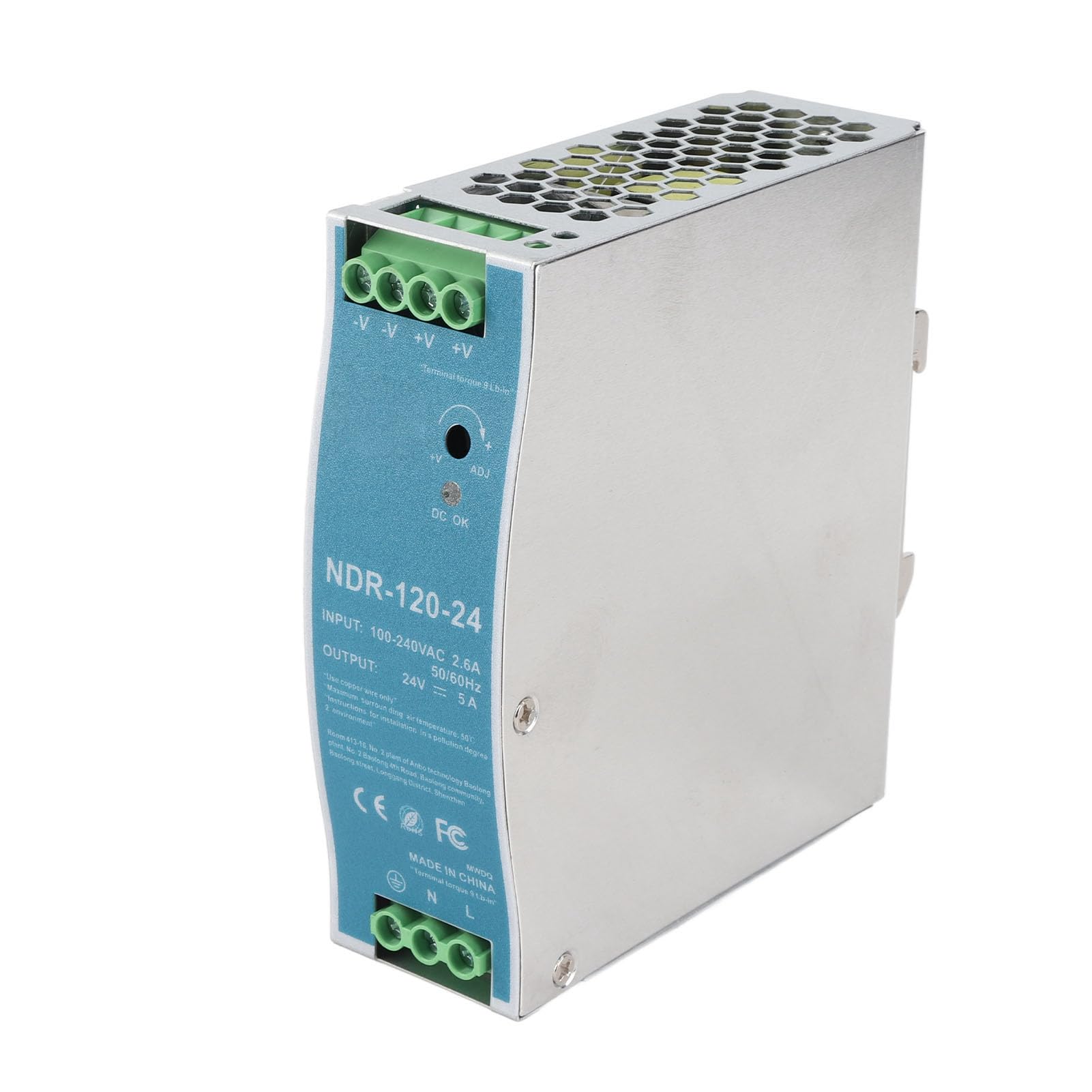 BYLSAGWHT Rail Power Supply Industrial NDR 120 24 5A 120W Switch AC100 240V for Scene