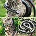 2 Pieces Large Rubber Snakes Realistic Fake Snakes 51 Inches and 47 Inches Black Mamba Snakes Toys to Keep Birds Away or Halloween Decorations