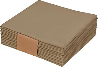 Cotton Cloth Napkin 12x12 Inch - Taupe, Pack of 50 Dinner Napkins - Soft & Durables - Ideal for Weddings, Birthdays, Thanksgiving, Dinner Parties, Restaurant & Dining Accessories