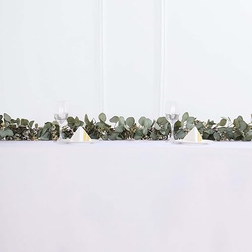 Vista 99 de Efavormart - Guirnalda artificial de hojas de tetragona, peperomia errante, 6.5 pies, color verde