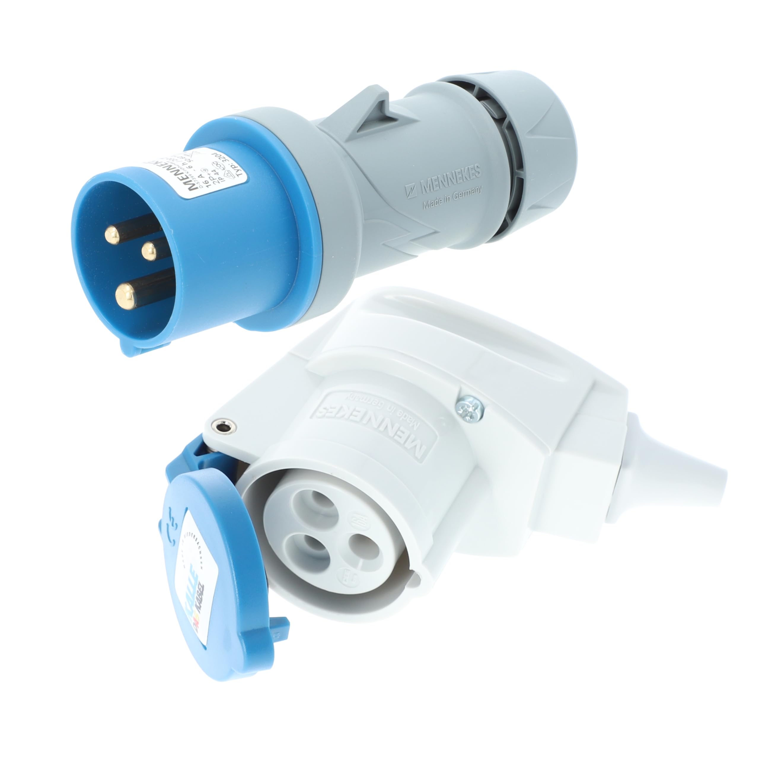 Prolunga CEE Kalle Blue Extreme 2,5 mm², angolo compatto, 10 metri