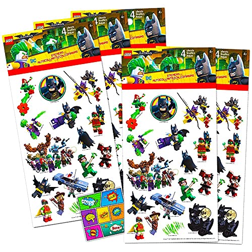 Lego Batman Stickers Party Favors Pack - 24 Sheets of Lego Batman Stickers Bundle Lego Batman Stickers Party Favors Pack - 24 Sheets of Lego Batman Stickers Bundle