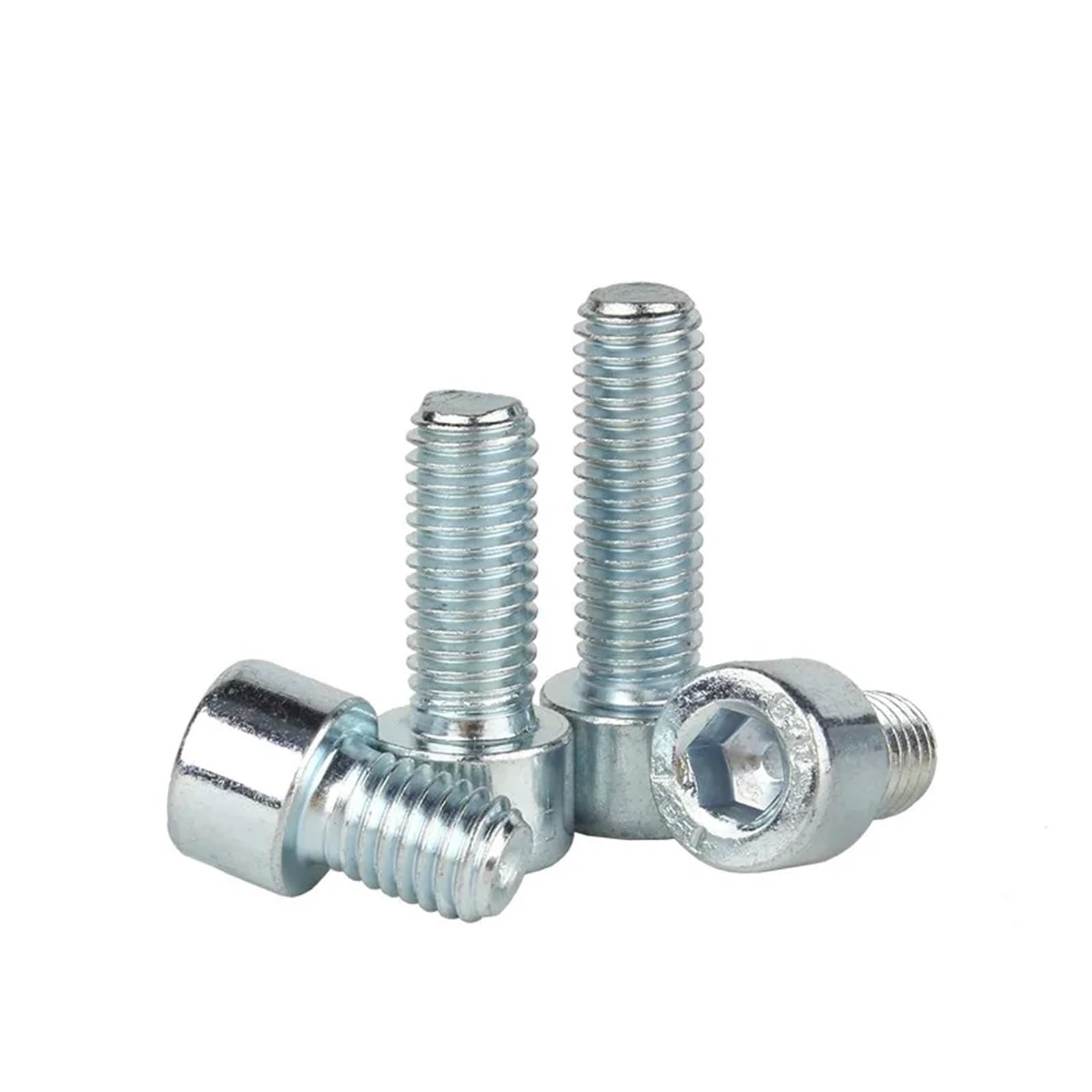 Bulloni a testa esagonale con testa esagonale zincata bianca di grado 8.8, viti a filettatura completa M3 M4 M5 M6 M8 M10(M10x16mm 10pcs)