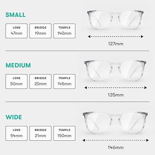 Miniatura 2 de Stoggles - Lentes de seguridad con certificación Z87.1, modelo oficial, diseño cuadrado, antiniebla y con bloqueo de luz azul (mediano, transparente)