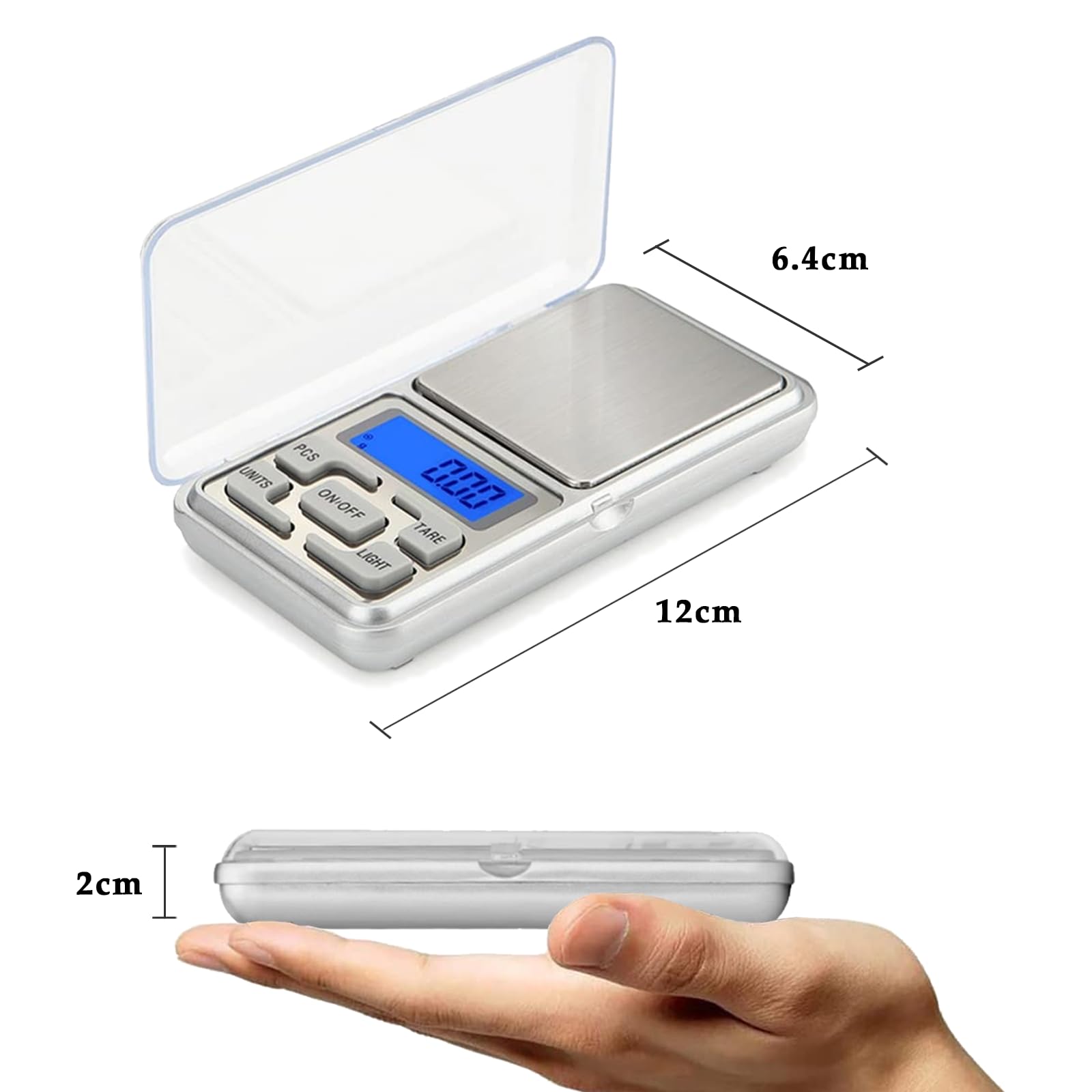 Alta Precisione Mini Elettronica Digitale Pocket Bilancia Gioielli Bilancia Bilancia Portatile 500g/0.01g Funzione di Conteggio LCD Blu g/tl/oz/ct
