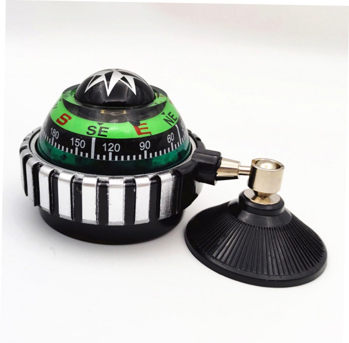 Zerodeko 2pcs Adjustable Dashboard Compass with Suction Cup for Car Boat Truck Navigation Abs Material Green Colorful Ball Guide for Outdoor Activities