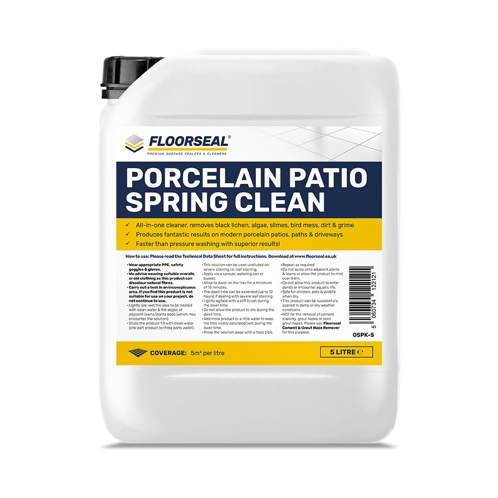Porcelain Patio Spring Clean - Mould, Algae & Leaf Stain Remover (5 Litre)