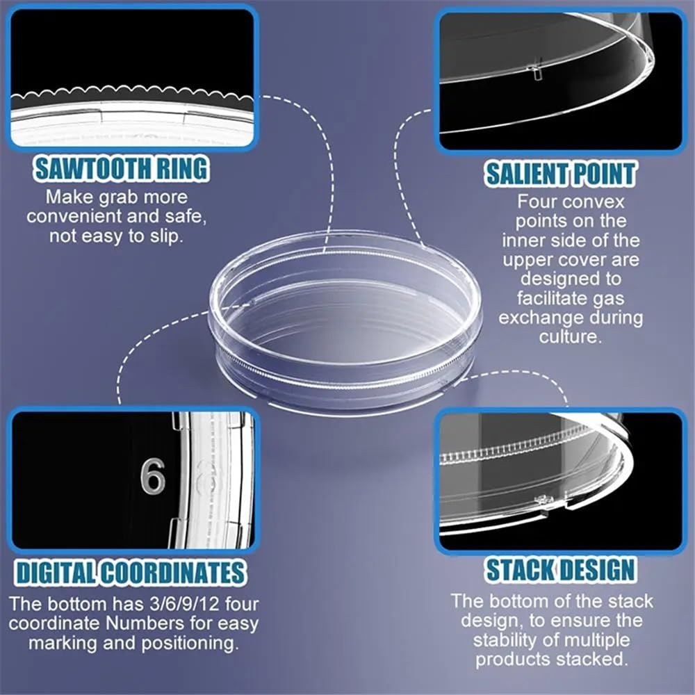 5 talerzy z pokrywką 150 mm plastikowe pipety transferowe 2 ml Sprzęt laboratoryjny