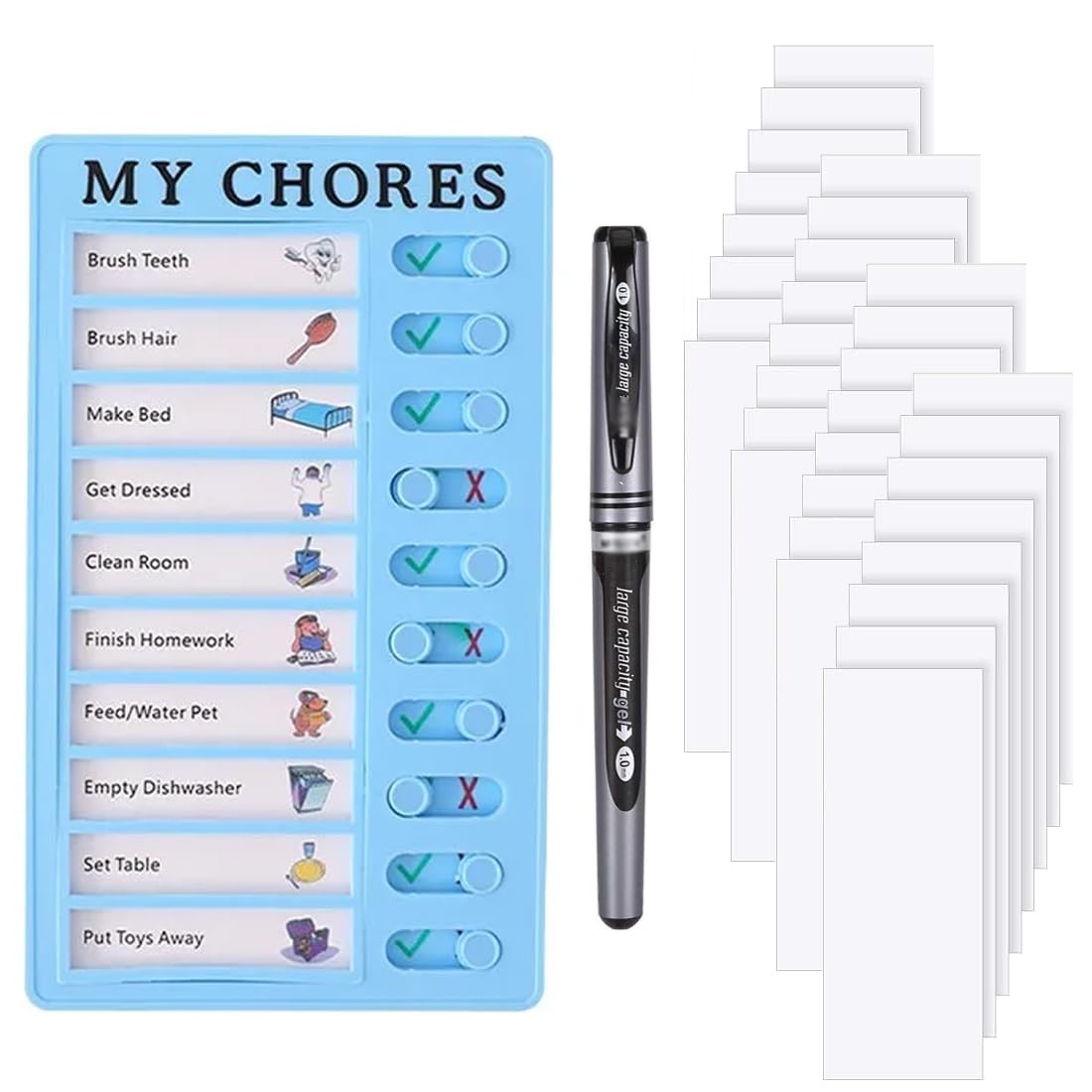 To Do List Planner Riutilizzabile - Tabella Faccende Per Bambini E Adulti Con Pennarello - Foto 5