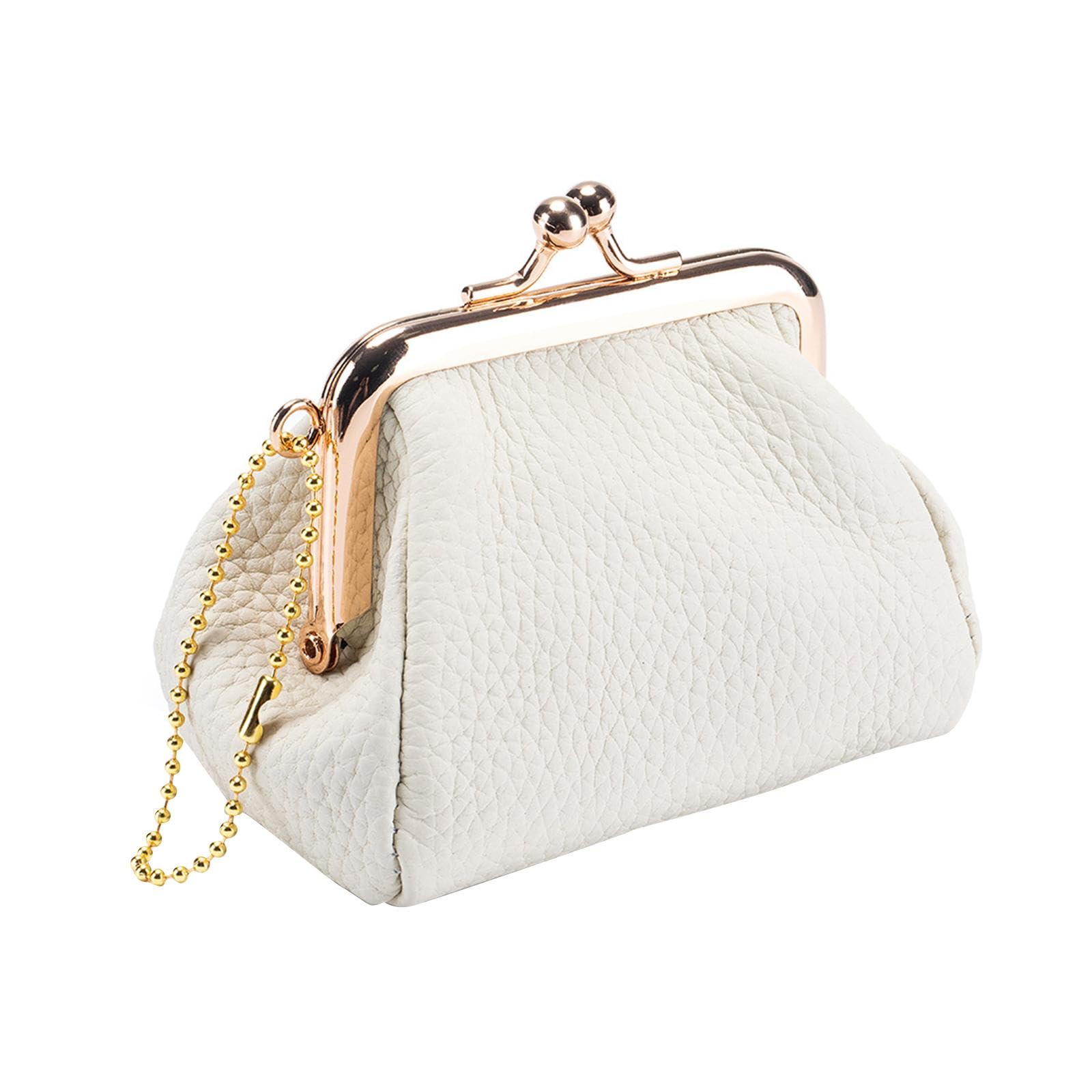 Change Purse Gift for Women Practical Fashion Versatile Kiss Lock Purse White|Clothing, Shoes & Accessories|Womens Handbags & Bags-picture-21