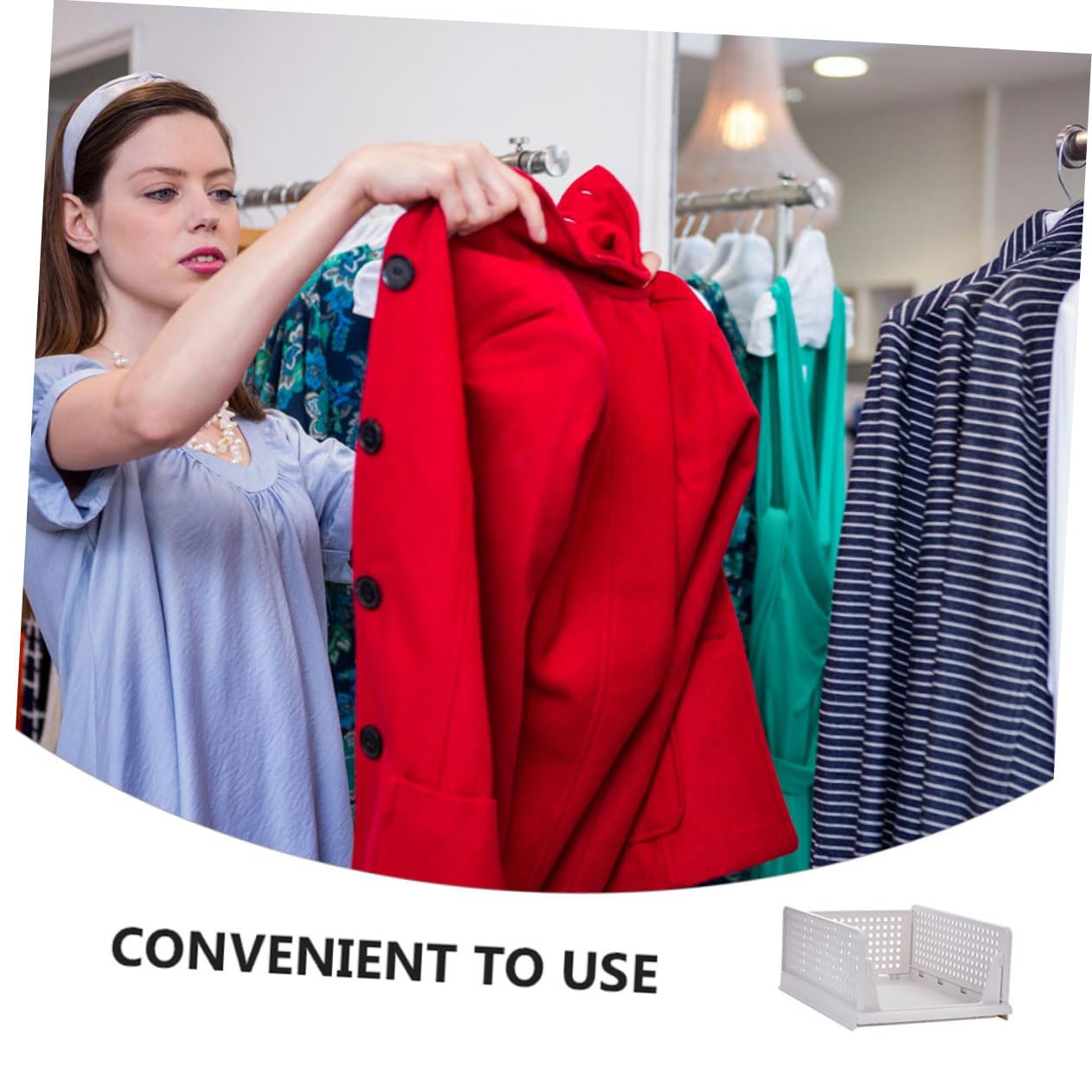 NUOBESTY Organizador de Ropa para Armario, Cajón de Plástico Apilable Varios Compartimentos y Diseño Extraíble, 2 Piezas