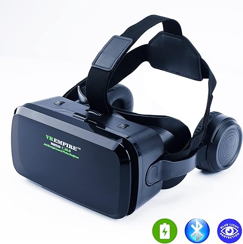 VR Headset for iPhone VR EMPIRE VR Headset Cell Phone Virtual Reality vr headsets iPhone VR Headset VR Headsets for Phone with Wireless Earphones disponible en Yaxa Colombia