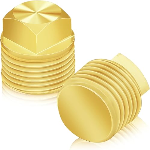 2 tapones de drenaje de barco, tapón de latón macizo de 12 pulgada, NPT para barco, tapón de drenaje de repuesto compatible con Glastron Bayliner