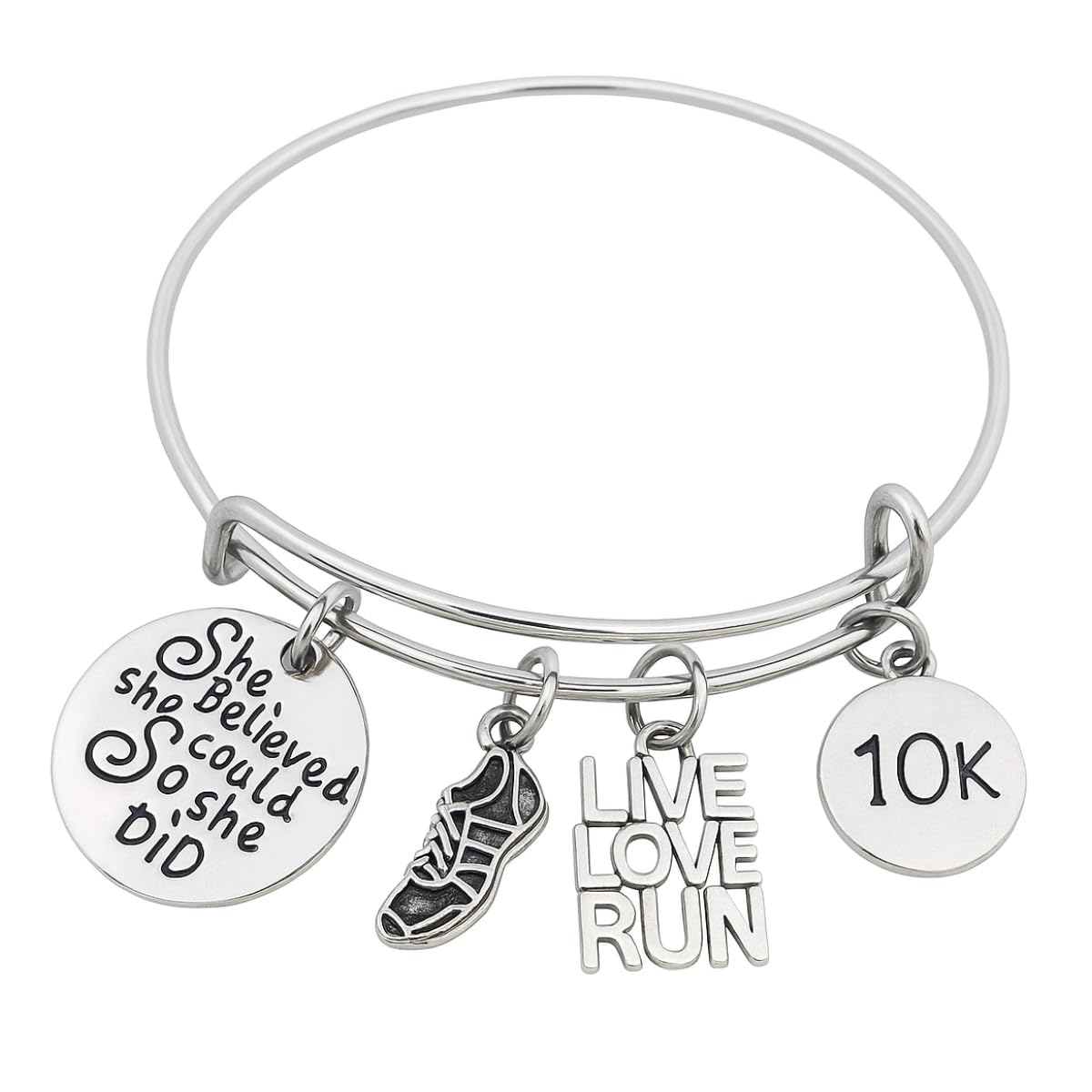 Infinity Collection Running Gifts- Runner Bracelet, Running Jewelry, Adjustable Running Charm Bracelet- Perfect Cross Country, Track, Marathon Gifts …