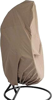 Ototec - Funda de sillón colgante para silla Egg Patio Ratán herramienta de jardín impermeable antipolvo cortavientos exterior 190 x 115 cm beige