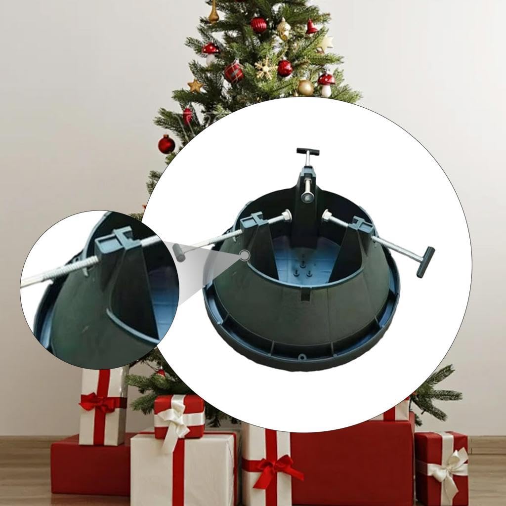TISHITA Support de Sapin de Noël Support Arbre de Noël Socle Robuste Pied Stable Réservoir d'eau Matériau PP Adapté Aux Familles Décoration Saisonnière, M