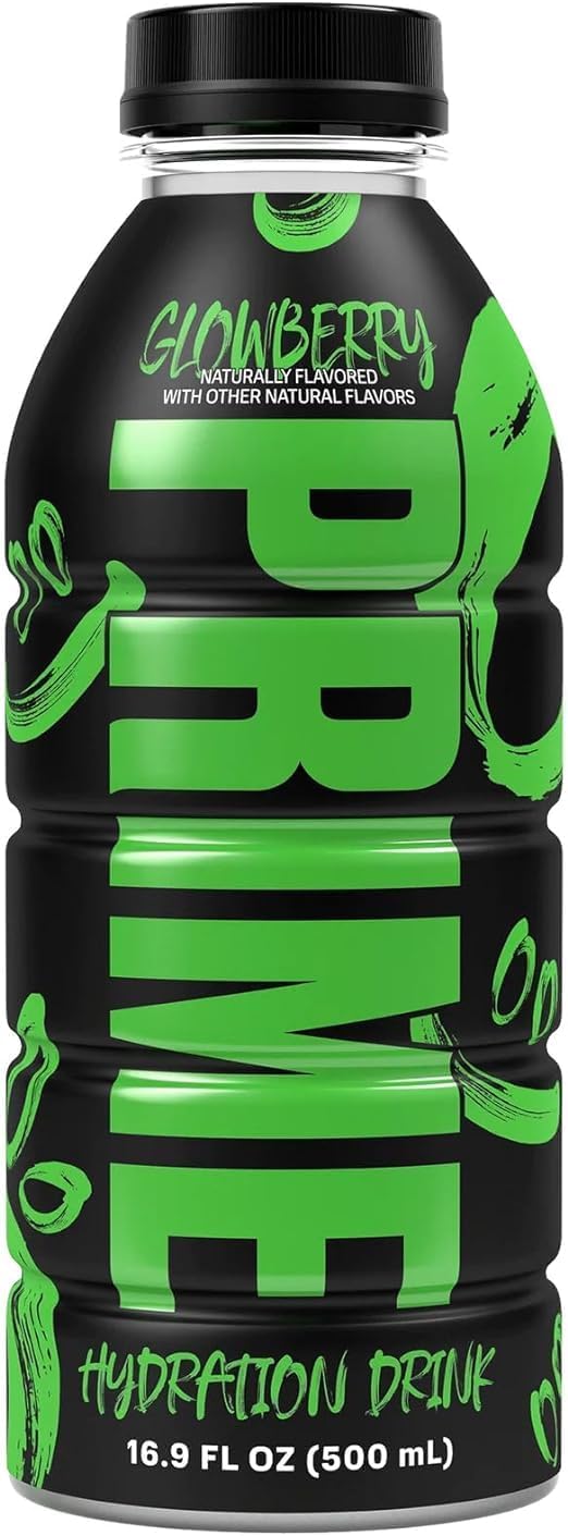 Prime Hydration USA Glowberry Drink Glow in Dark, With Free Anti Blemish Gel by Palmzen