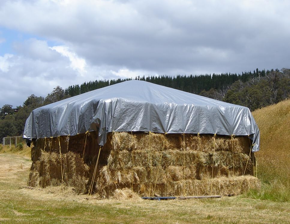 Skilcut Silver Extra Heavy Duty 16 Mil Poly Tarp Canopy/Cover/Industrial/Agricultural 16x18