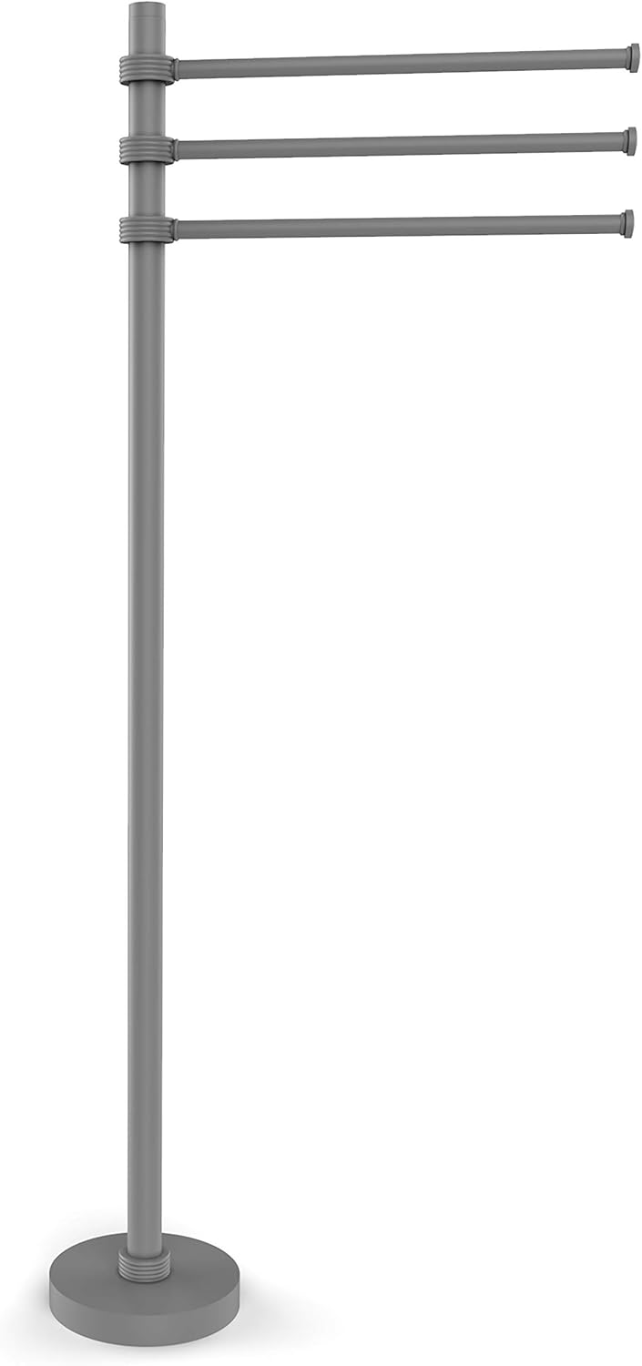 Allied Brass TS-45G 3ピボット12インチアームタオルスタンド マットグレー