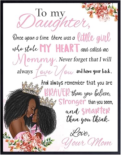 Vista 9 de African American Girl Wall Art - Black Art - Girls Bedroom Decor - Daughter Gifts - Little Girls Room - Baby Nursery Toddler - Afro Girl