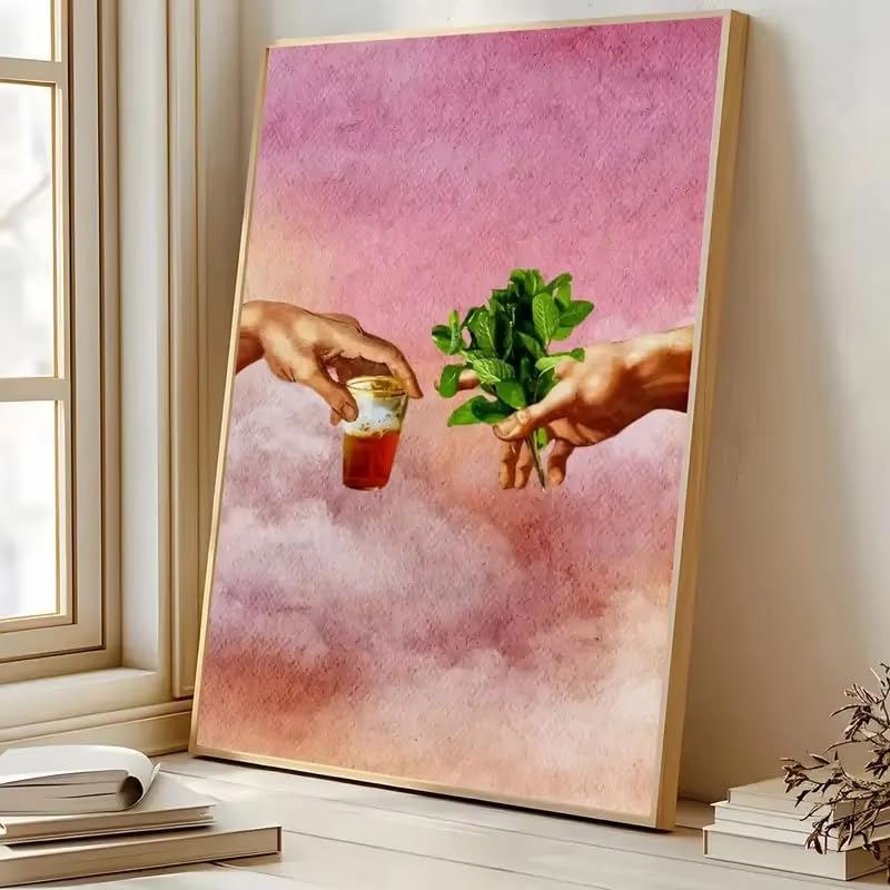 Tableaux sur toile thé marocain décoration murale salon vintage 40x60