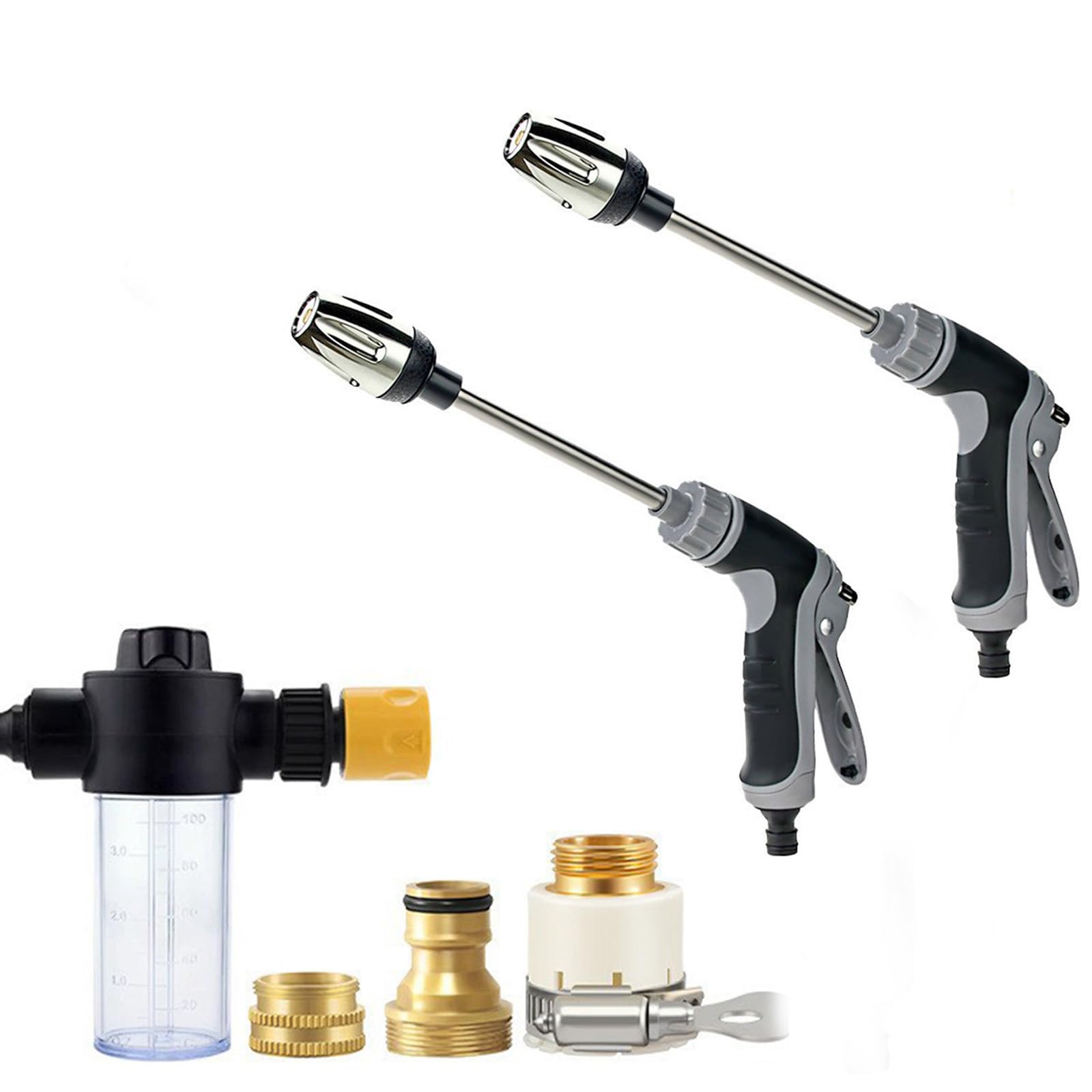 26 New Upgraded High Pressure Garden Hose Nozzle,Turn Any Hose into a Pressure Washer, Multi-Function Lawn Garden Watering Sprayer for Yard, Car & Pets (2PCS)