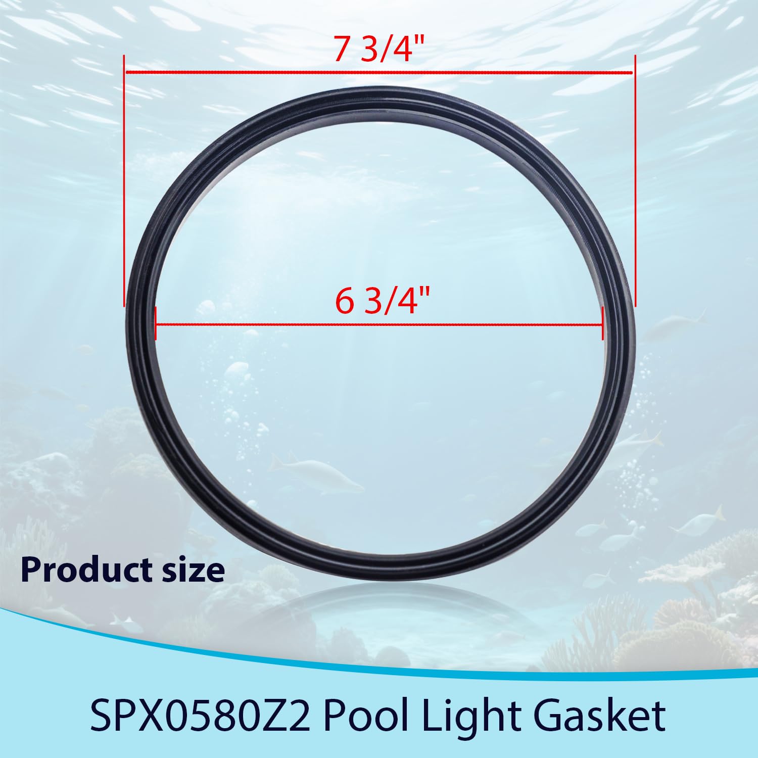 Lens Gasket Replacement for Hayward SPX0580Z2 Pool Light Gasket 7 3/4