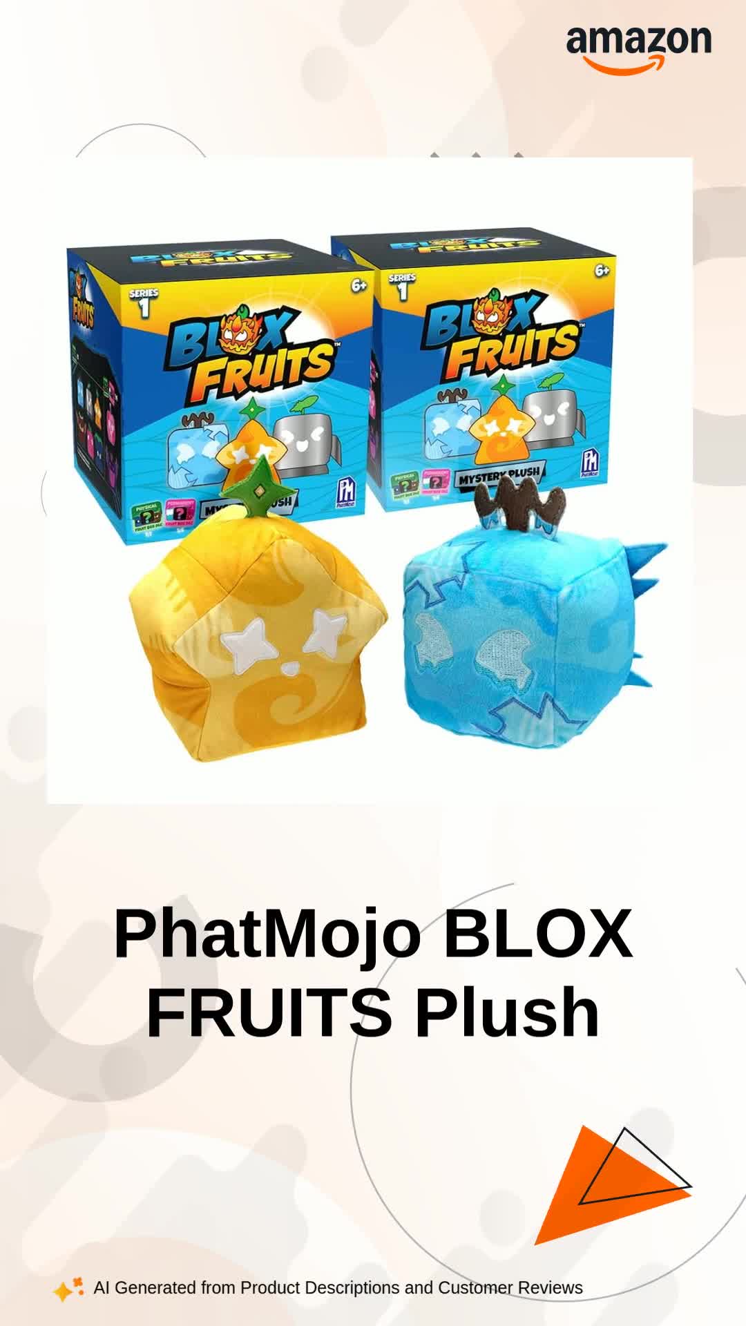 PhatMojo BLOX FRUITS - Mystery Fruit Collectible Plush 2-Pack (4