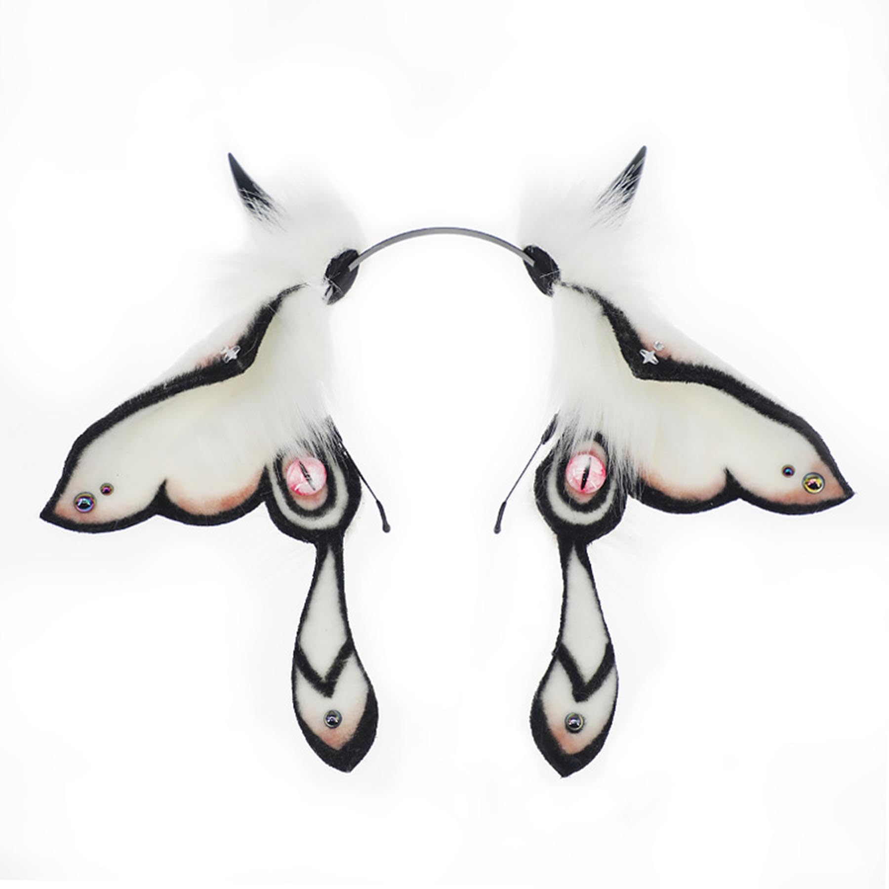 Diadema con alas grandes y esponjosas, diadema con orejas de animales para fiestas de cosplay, accesorios para disfraces de Halloween, para Navidad, Pascua, carnavales, bailes
