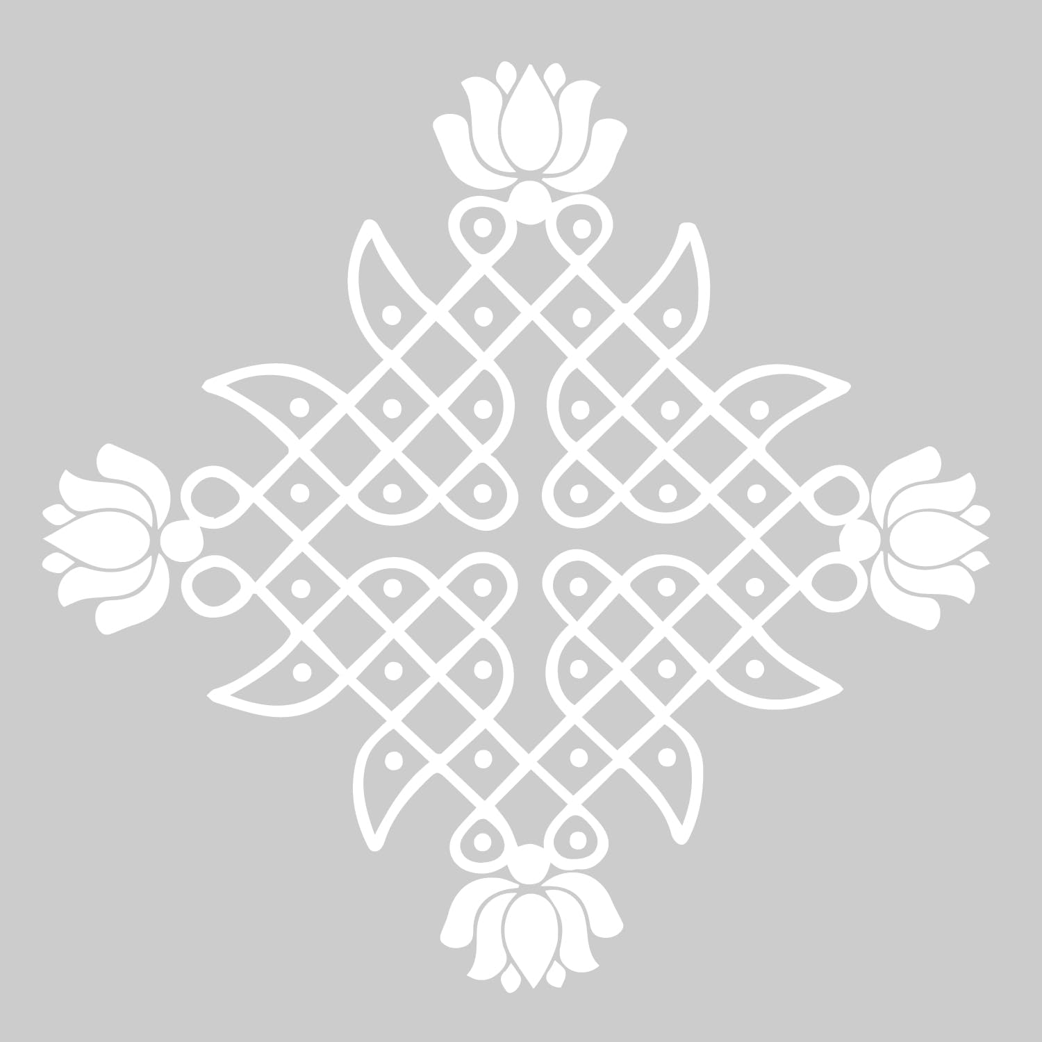 Traditional Kolam Sticker for Wall Floor | Aesthetic Home Decor | Rangoli Sticker for Diwali Pongal Festival Decor (Rangoli 8)-image-29