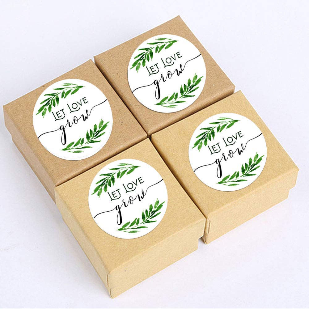 ZLKAPT 120Pcs Let Love Grow Labels Stickers Babyshower