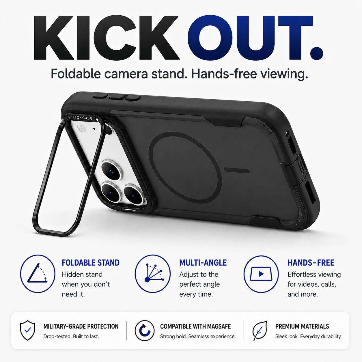 Custodia con cavalletto per iPhone 17 Pro, compatibile con MagSafe