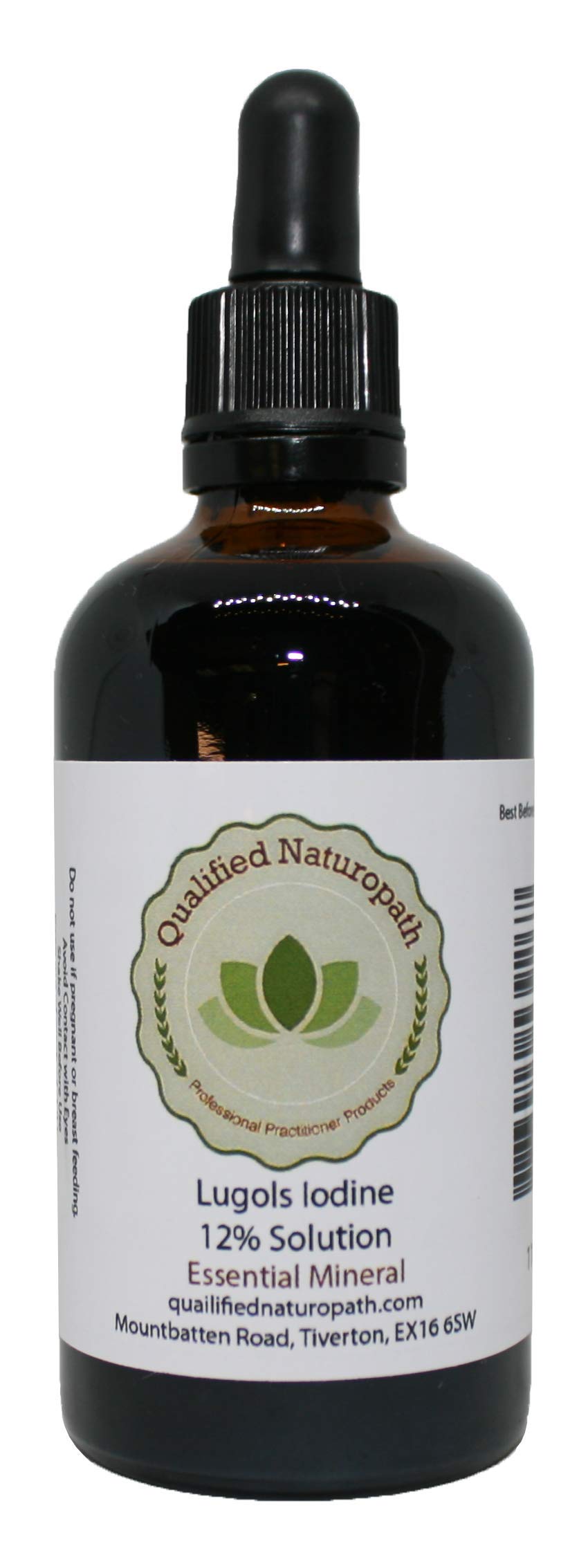 Lugols Iodine Solution 12% - 110ml - with Glass Pipette