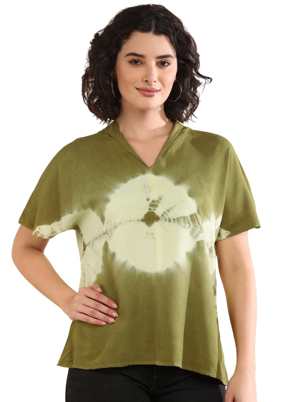 maaesa Women Tie-Dye Rayon Top-picture-18
