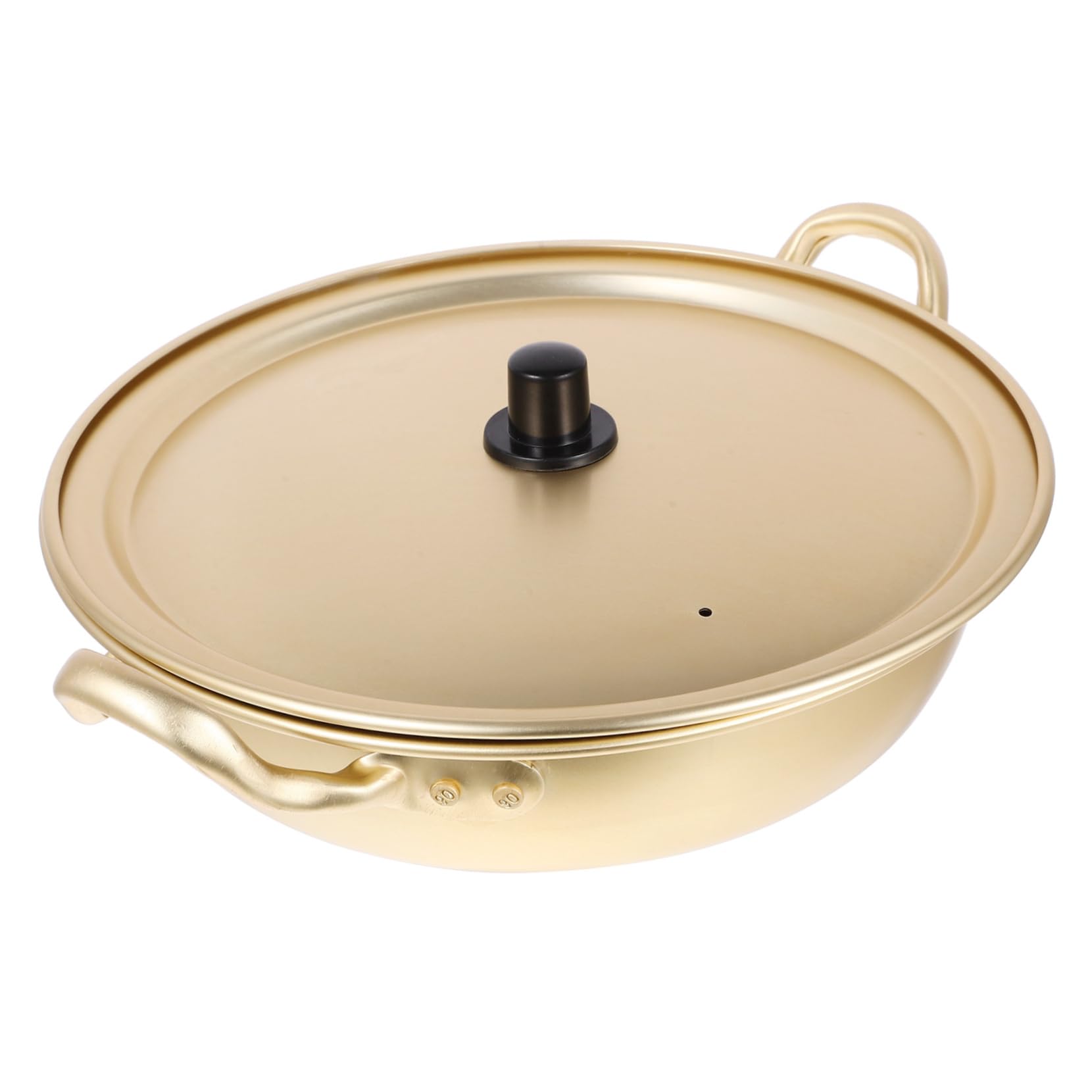 HEALEEP Korean Ramen Pot Lid Lightweight Aluminum Alloy Cooking Pot for Fast Heating Noodles for Camping Hiking and Home Use Design