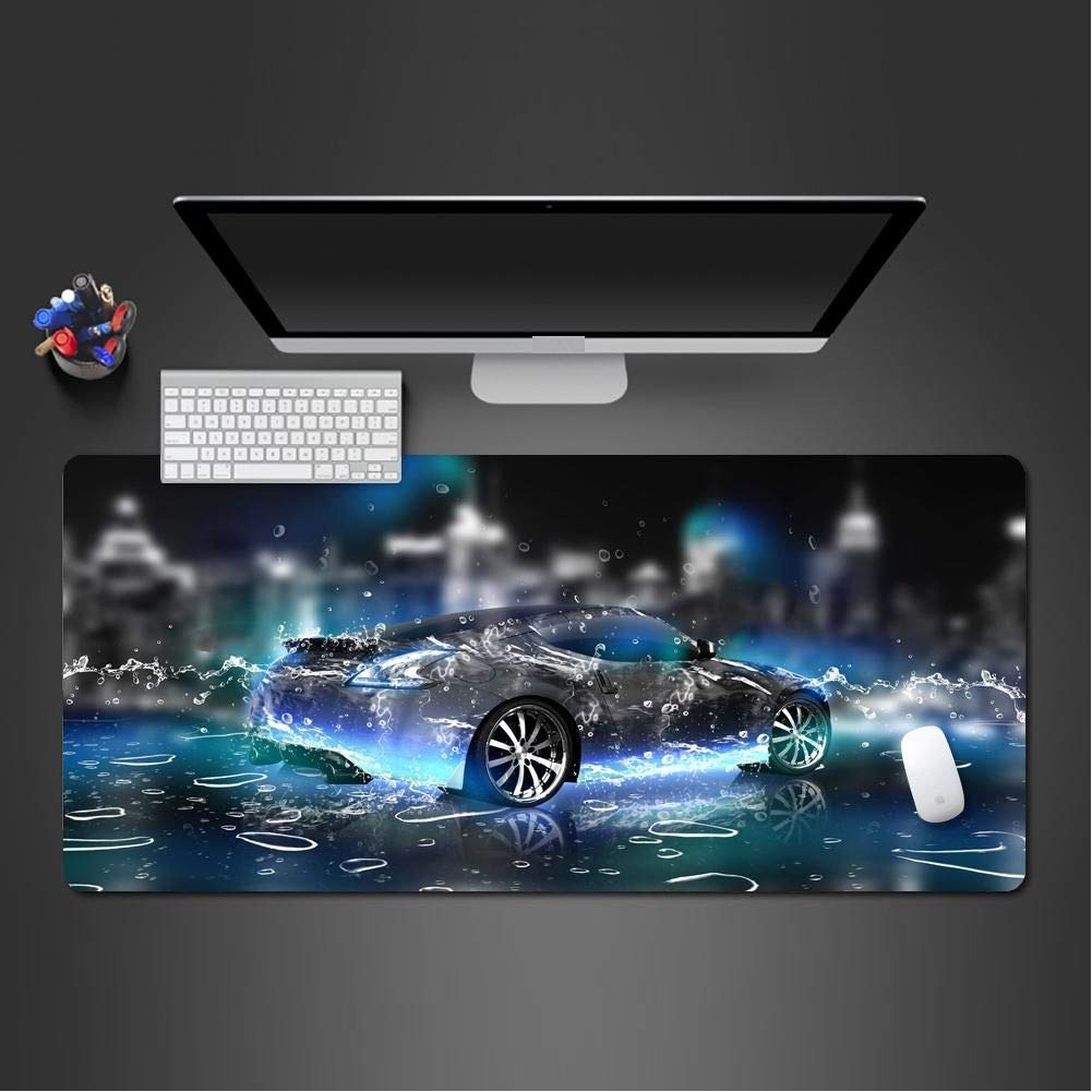 QETUOA Super Hot Blue Background Cool Car Mouse Pad Senior Gamer Xl Large Keyboard Pad Notebook Unique Style Natural Rubber Mats
