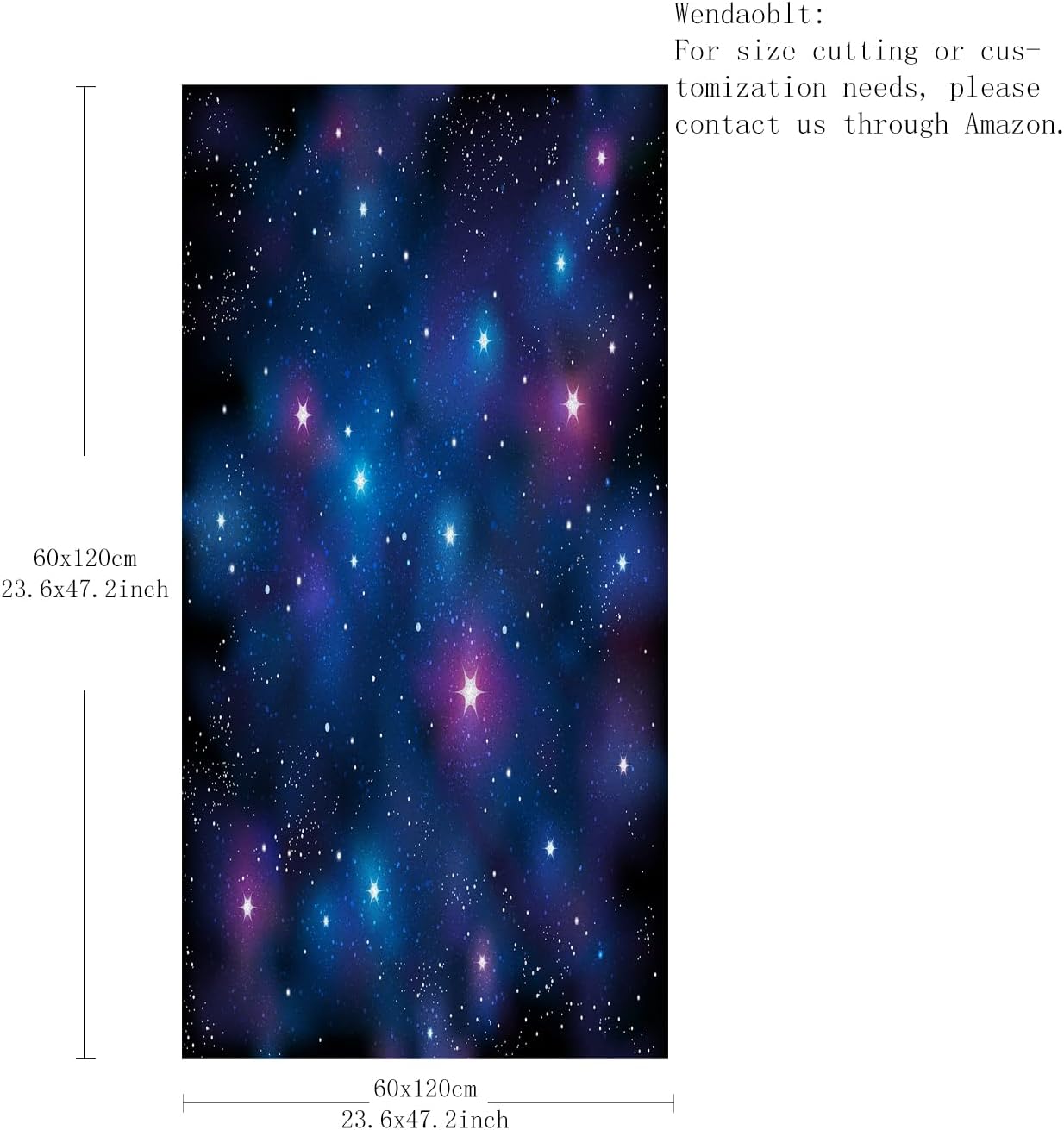 Milky Way Decorative Privacy Window Film 60x120cm/23.6x47.2inch | Heat Control, Sun-Blocking, UV Protection, Static Cling, Non-Adhesive, and Privacy; for Bathrooms and Front Doors.
