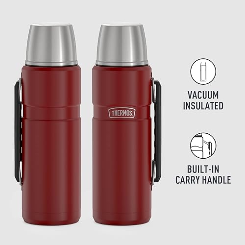 Miniatura 6 de THERMOS Stainless King - Paquete de botellas de bebidas aisladas al vacío, 40 onzas (paquete de 2)