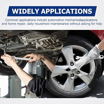 5pcs Flex Head Ratcheting Wrench Set, Metric 6-10mm Spanner Gear Ring Ratcheting Combination Wrenches Kit, 180° Head, 72 Tooth, Box End and Open End Wrench for Tight Spaces(Silver)