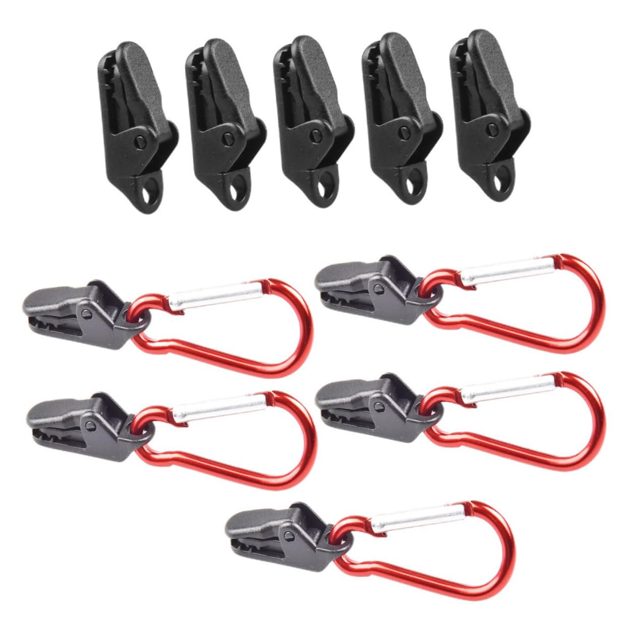 BESPORTBLEPlastic Alligator Clips Camping Tent Secure Clamp Canvas Tent Awning Windproof Fixed Buckle Tarp Clamps Waterproof Tent Camping Supplies Accessories Aluminum Alloy Canopy Outdoor