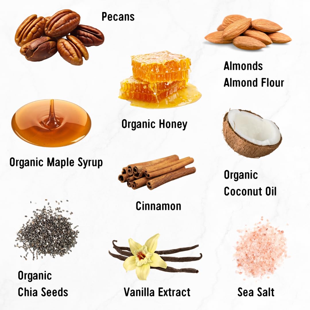 Taos Bakes Snack-Riegel – Pekannuspraline + Ahornsirup – glutenfrei, gentechnikfrei, pflanzliche Müsliriegel – gesunde und leckere gebackene Riegel – (12 Stück, 51 g Riegel)
