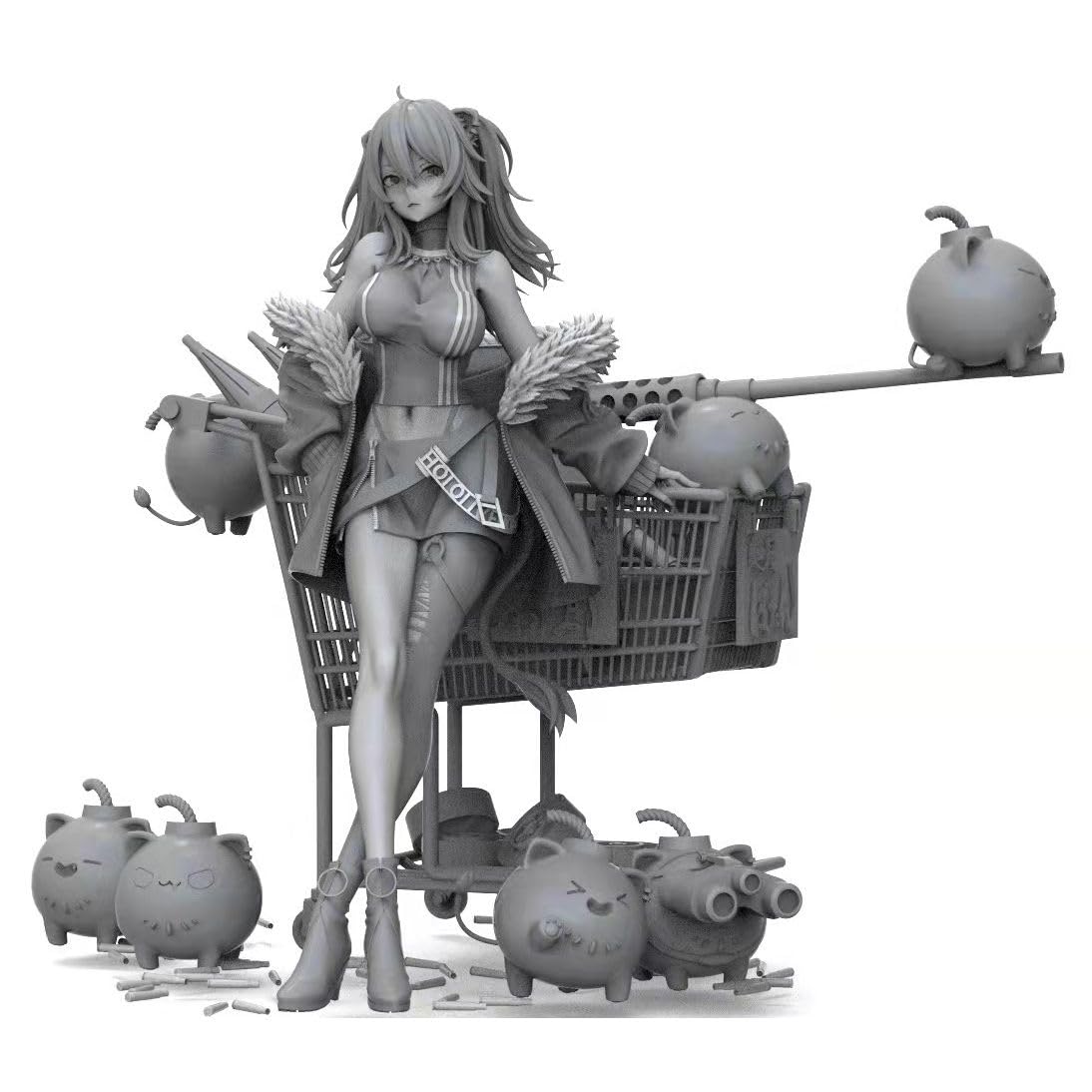 ホロライブ/獅白ぼたん/ガレージキット・塗装済み完成品/フィギュア ホロライブ】獅白ぼたんのガレージキットフィギュアを作ってみた