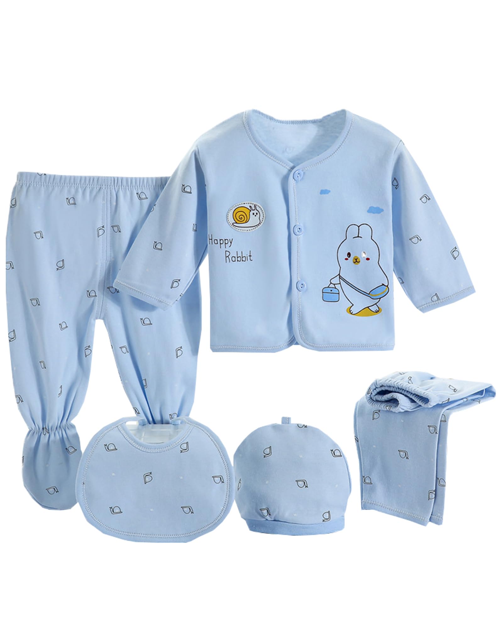 fonolyBaby Boy Clothes 0-3 Months 5pcs Baby Girl Outfits Gifts for Newborn