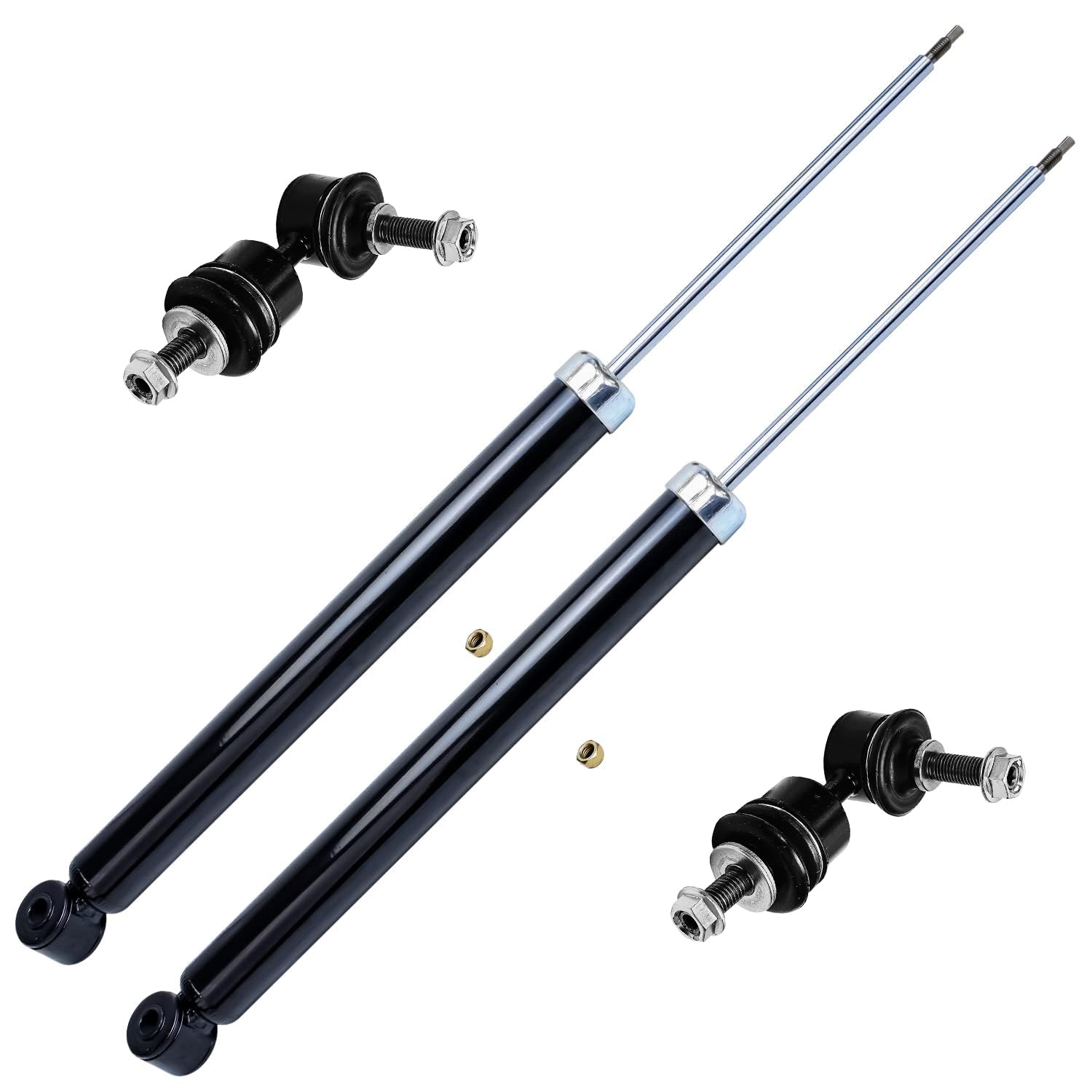 Detroit Axle - Rear Shock Absorber Assembly w/Sway Bar Links Replacement