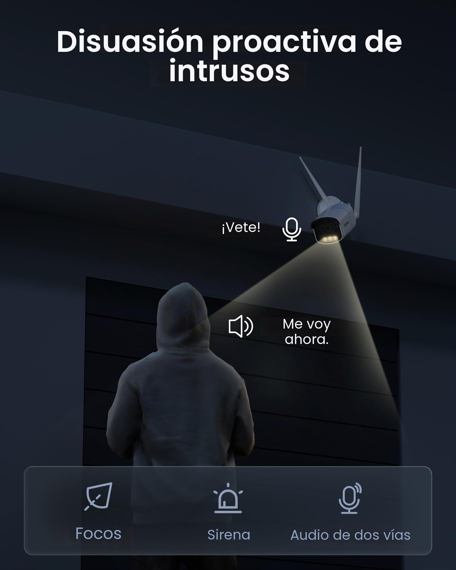 ZOSI Kit Cámaras de Vigilancia WiFi 4pcs 5MP Cámara Seguridad Exterior/Interior con 4K 8CH CCTV Grabador NVR y 1TB Disco Duro, Visión Nocturna Color, Detección de Persona y Vehículo, Grabación 24/7