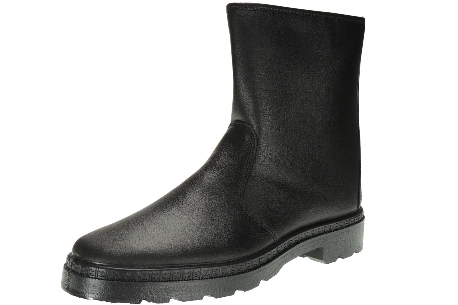 Calzados Romero POSTIGO | Bota Para Trabajos De Granja y Ganadería. En Piel Para Hombre. Caña De Media Altura y Cremallera. Negro talla 40